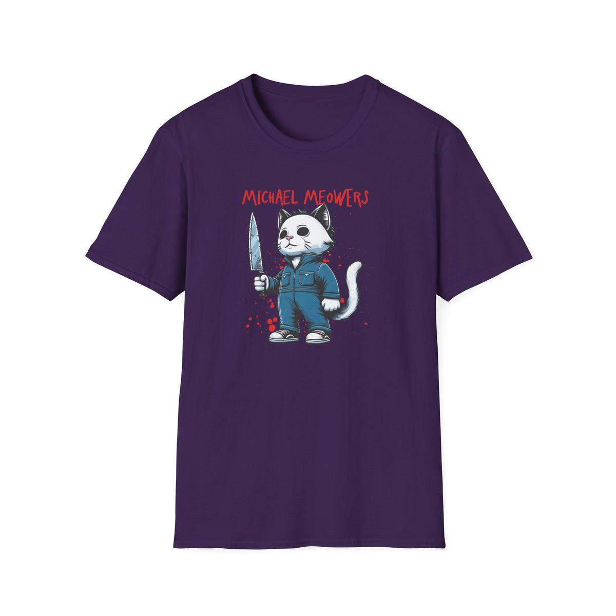 Michael Meowers Halloween Funny Cat T-Shirt, Scary Movie Tee, Halloween Cat Shirt, Horror Movie Cat Fan Gift, Horror Movie Character