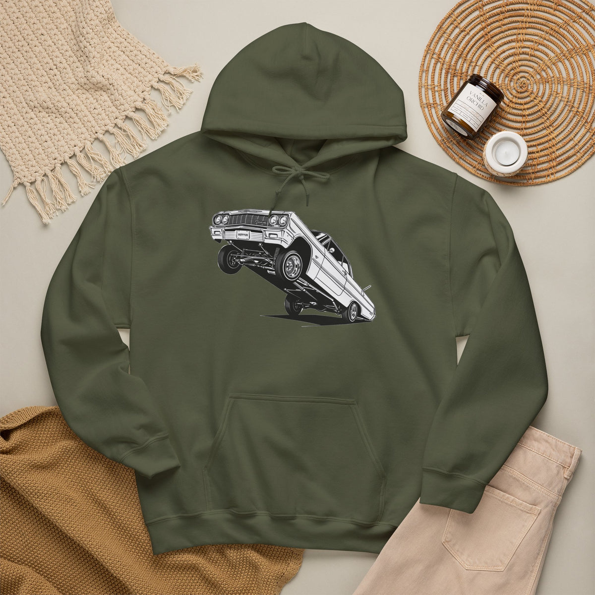 Classic Car Hoodie, Lowrider Car Hoodie, Vintage Auto Hoodie, Car Enthusiast Sweatshirt, Unisex Automotive Hoodie