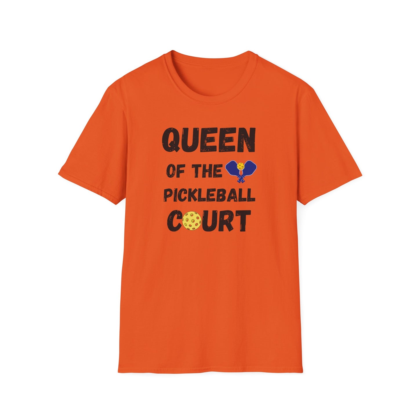 Queen of the Pickleball Court Unisex Softstyle T-Shirt, Pickleball Gift, Pickleball Apparel, Pickleball Lover Shirt, Pickleball Player Tee,