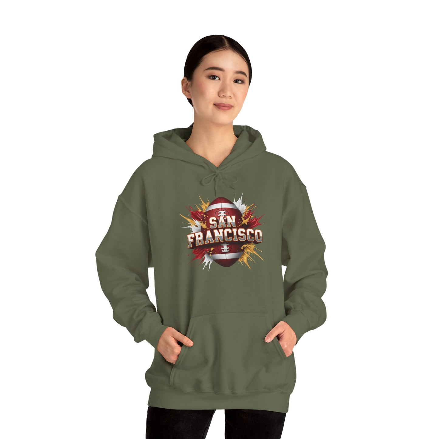 San Francisco Football Hoodie, San Francisco Team Hoodie, Football Gift for San Francisco Fans, Game Day Sports Fan Apparel, Football Fan