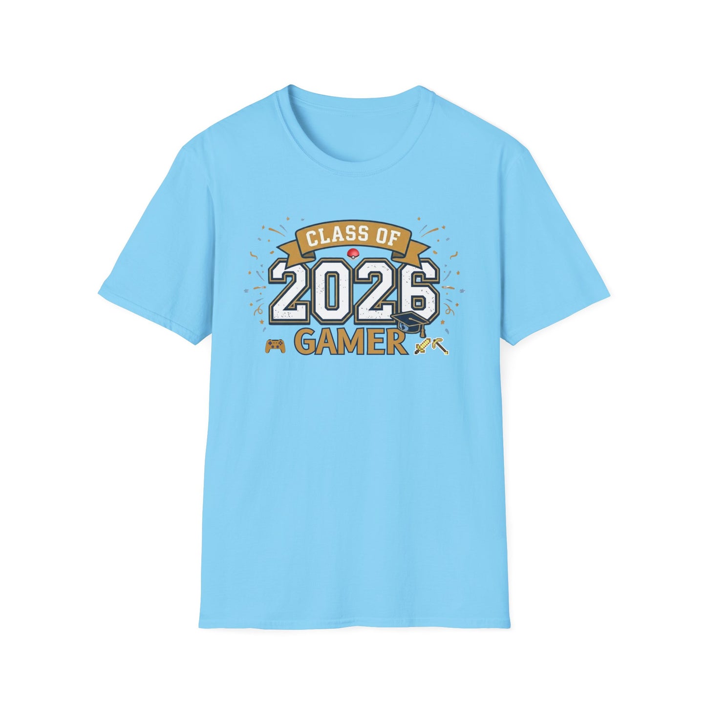 Class of 2026 Gamer T-Shirt – Graduation Gift for Gamers, Senior 2026 Shirt, Video Game Grad Tee, High School or College