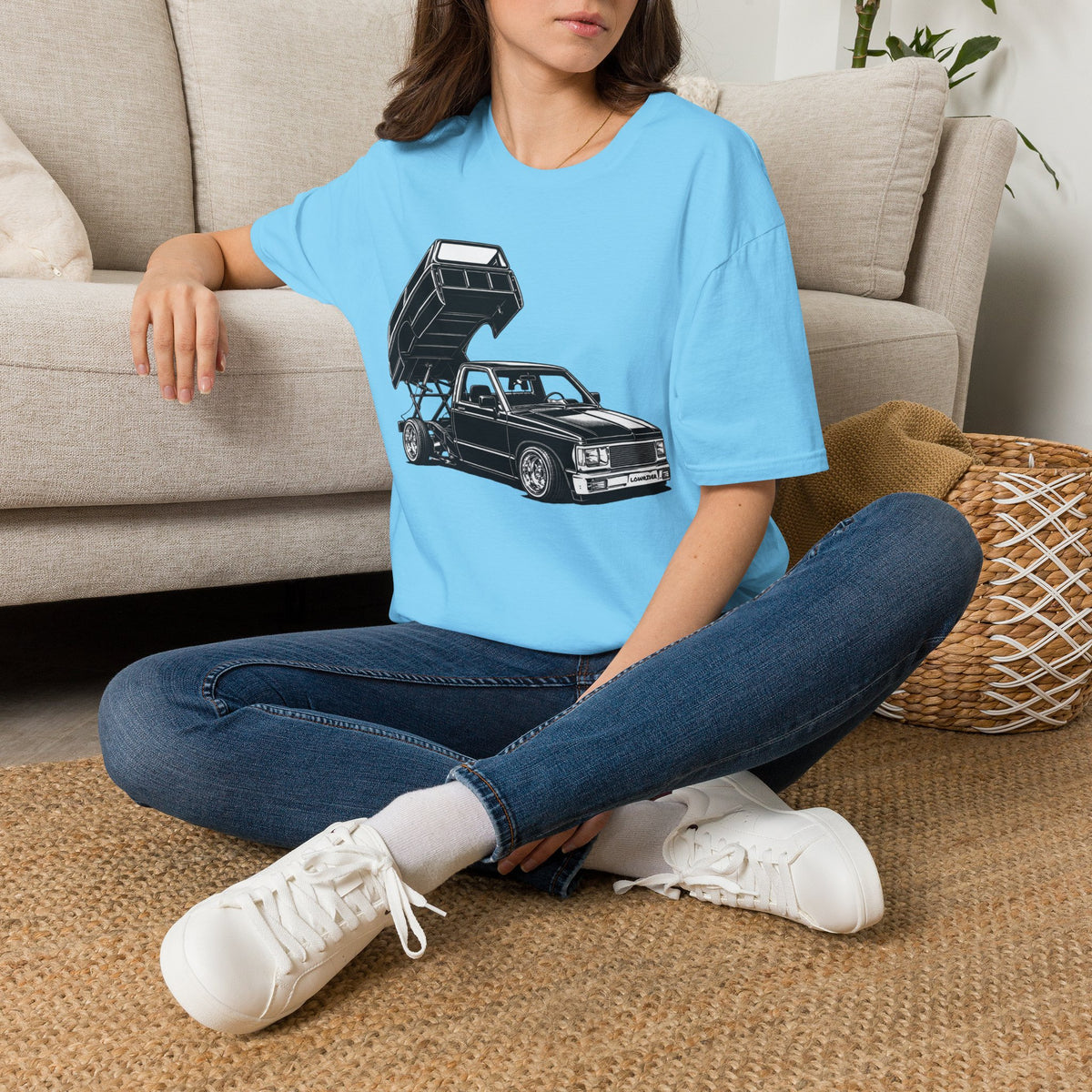 Lowrider Truck Shirt, Mini Truck T-Shirt, Custom Lowered Truck Tee, Car Enthusiast Gift, Mini Truck Bed Dancer, Garage Wear