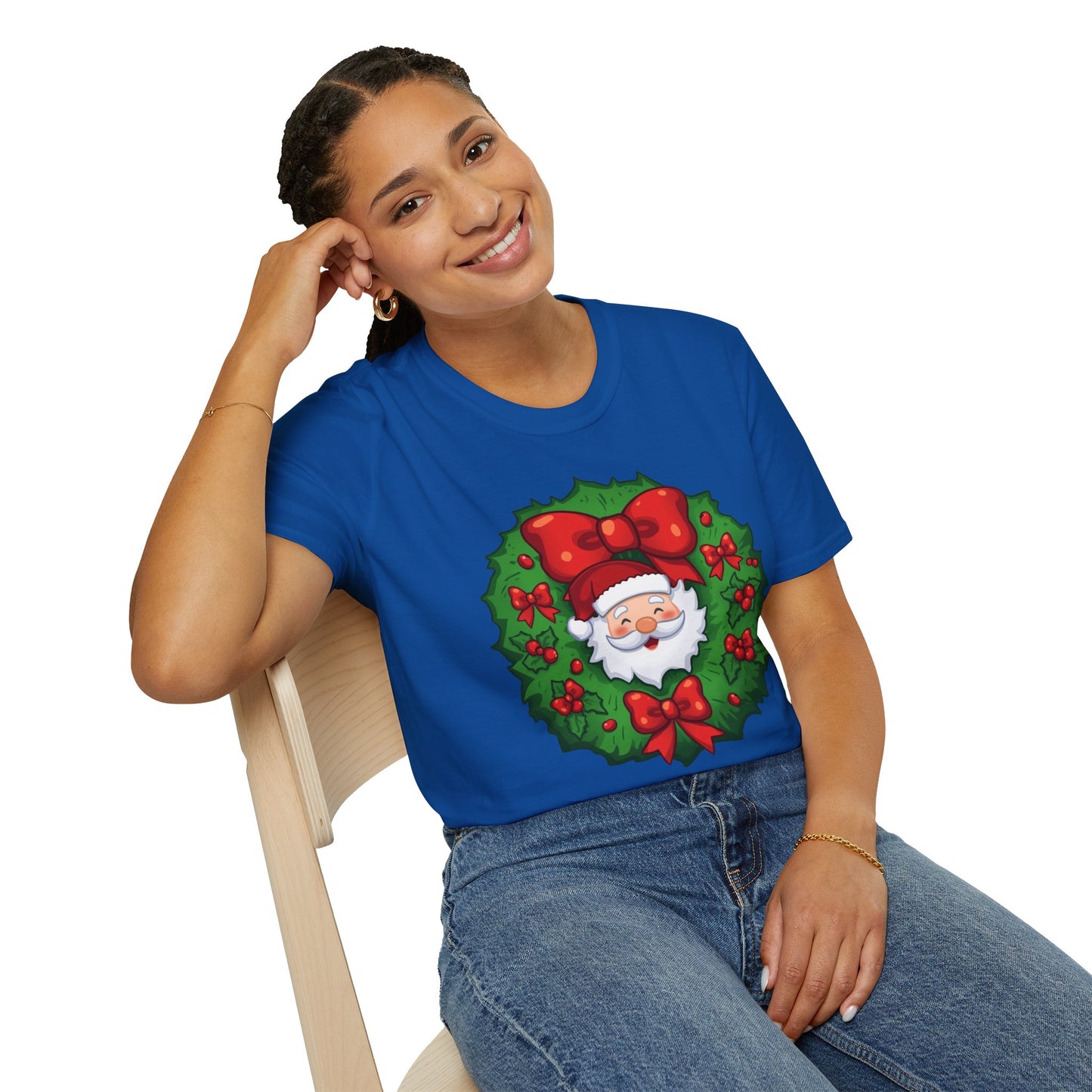 Santa Wreath Shirt, Family Christmas Shirts, Christmas T Shirt, Holiday Shirt, Cute Xmas Shirt for the family, Holiday Gift