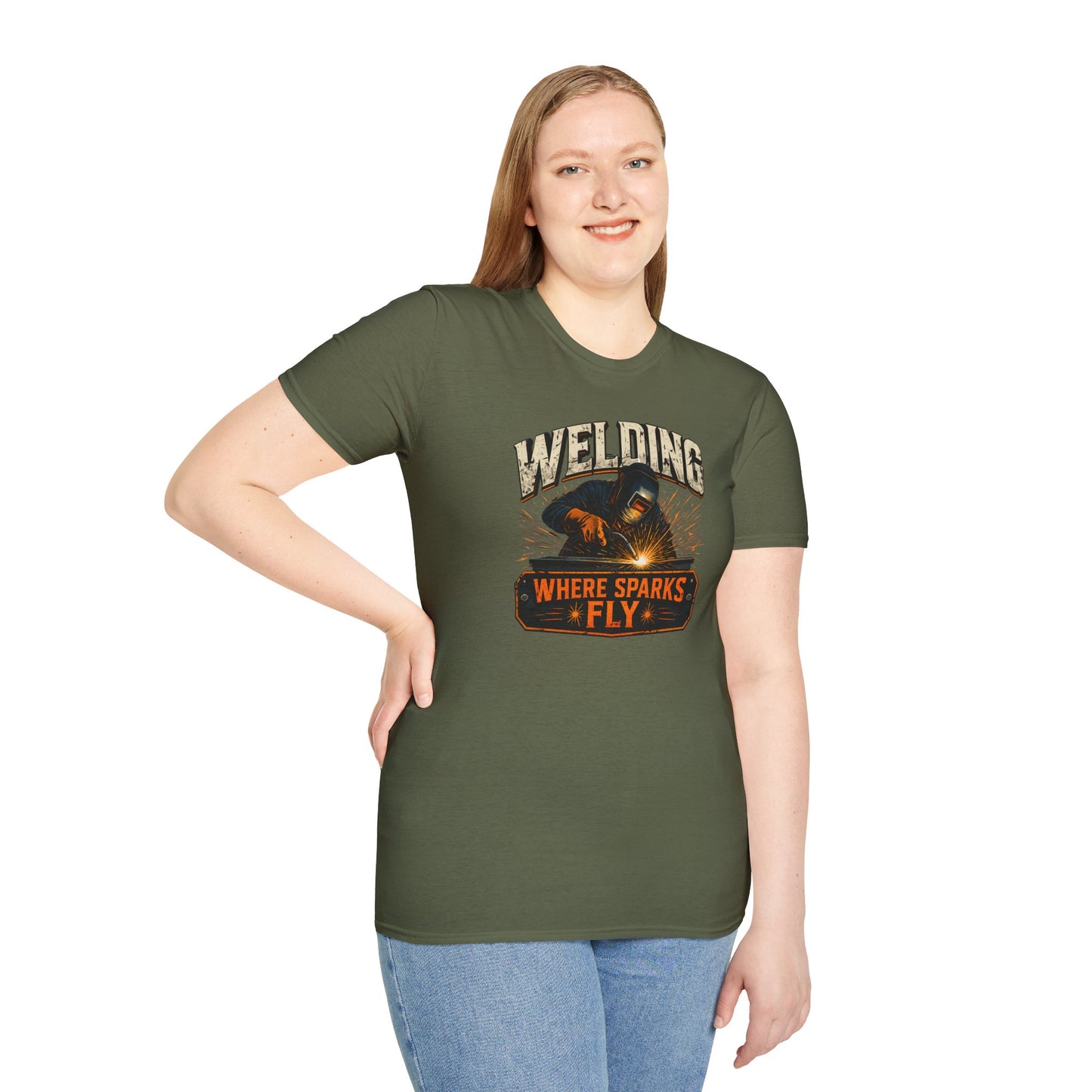 Welding Where Sparks Fly Shirt, Funny Welder T Shirt Gift, Welding Graphic Tee, Metal Worker Shirt, Blue Collar Tee