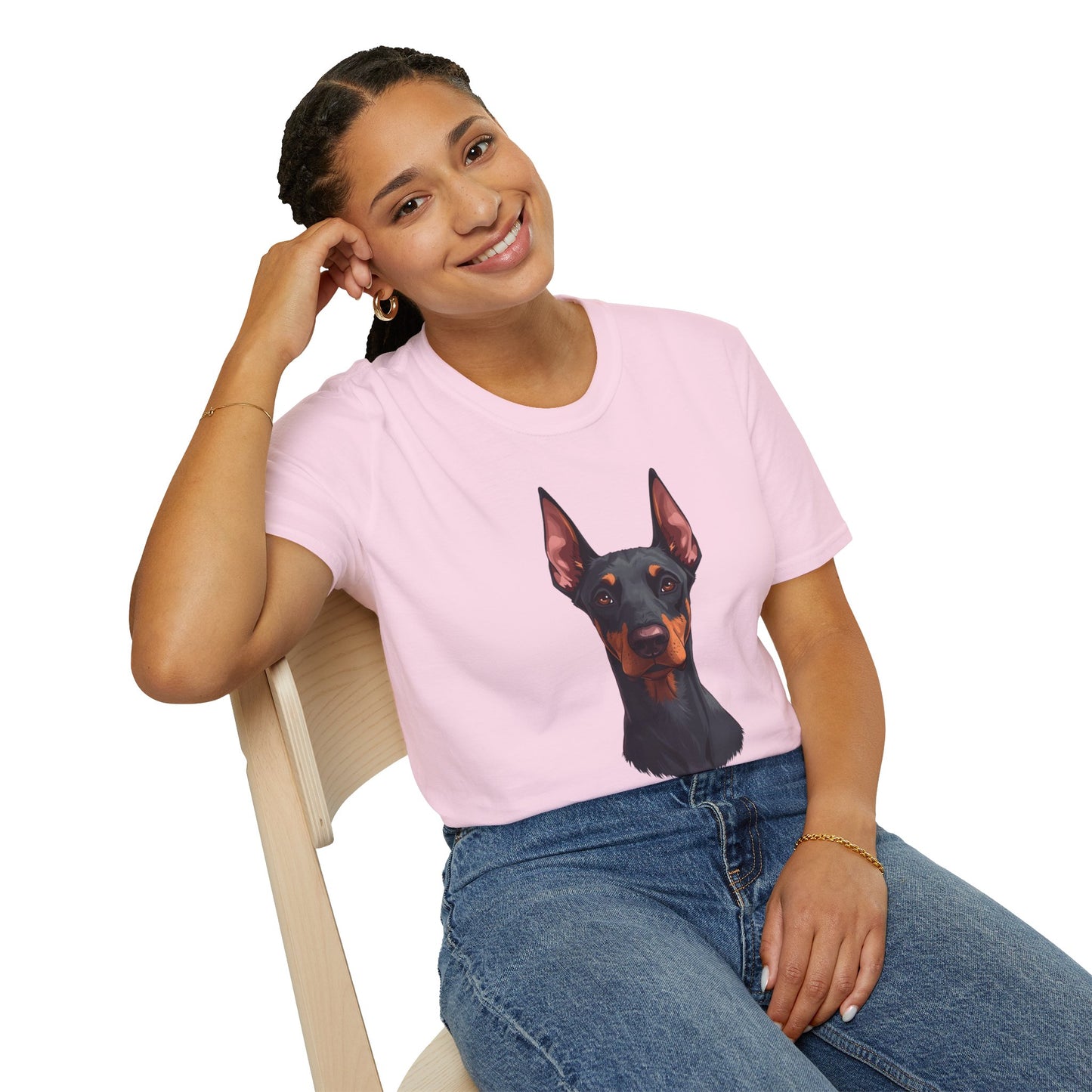 Doberman Dog Portrait Shirt – Doberman Dog Lover Gift, Cute Dog Mom Tee, Dog Dad Shirt, Pet Breed Apparel