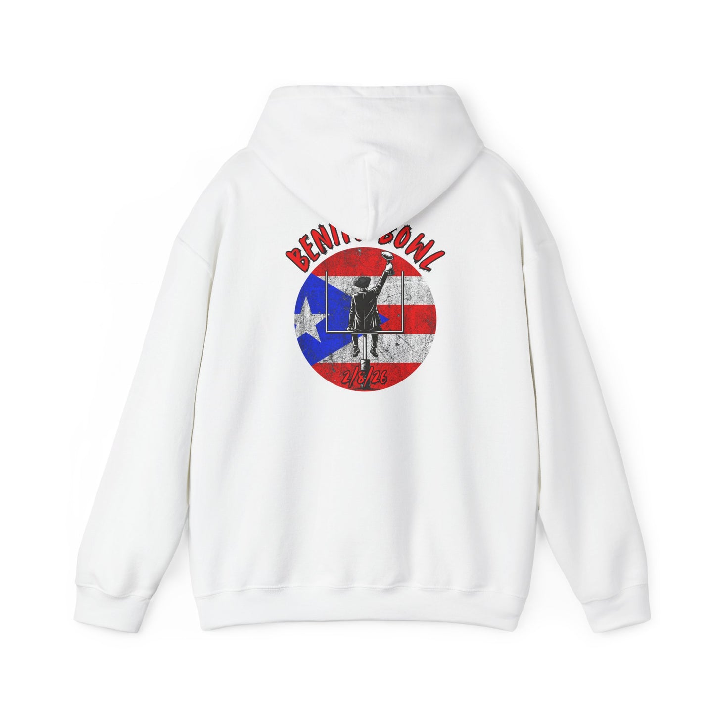 Benito Bowl 2/8/26 Hoodie – Puerto Rico Heritage, Boricua Pride Football Benito Fan Hoodie