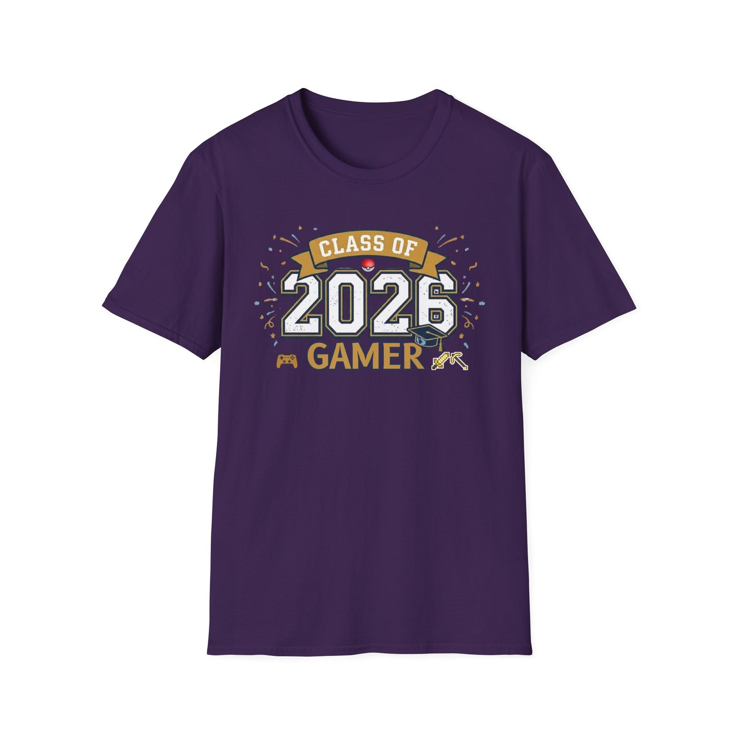 Class of 2026 Gamer T-Shirt – Graduation Gift for Gamers, Senior 2026 Shirt, Video Game Grad Tee, High School or College