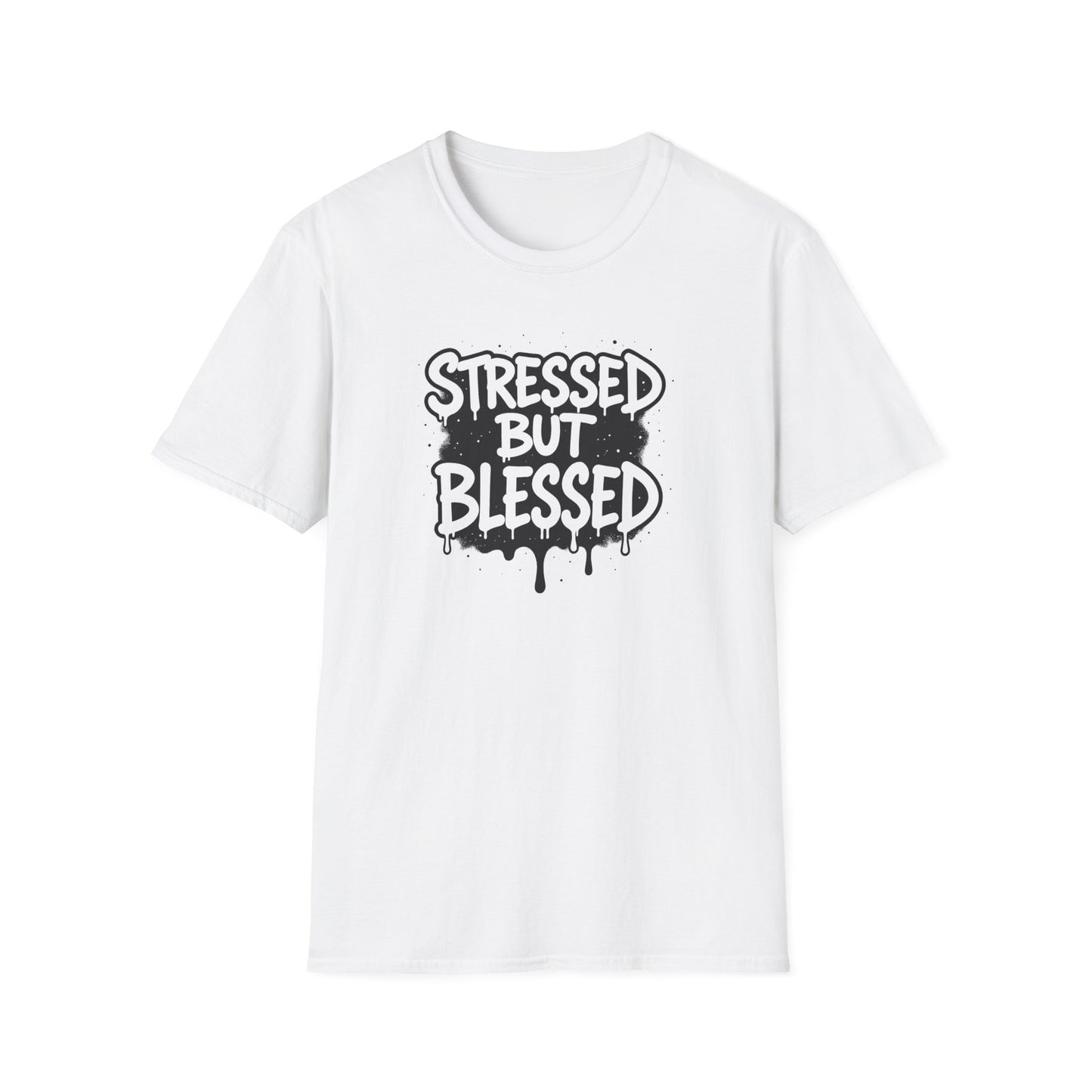 Stressed But Blessed T-Shirt – Inspirational Christian Quote Tee, Faith Graphic Shirt for Everyday Motivation