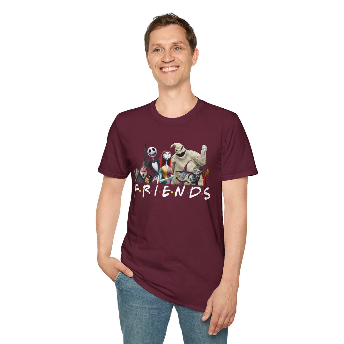 The Nightmare Before Christmas Skellington Family Friends T-Shirt, Scary Movie Tee, Halloween Shirt, Horror Movie Characters Gift