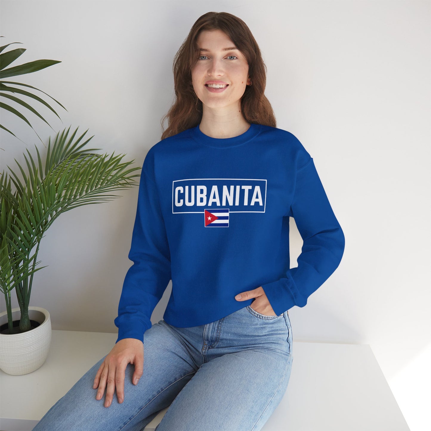 CUBANITA Sweatshirt – Cuban Flag Sweatshirt for Women, Latino Pride Sweatshirt, Cuba Heritage Top, Cuban Culture Graphic Sweatshirt