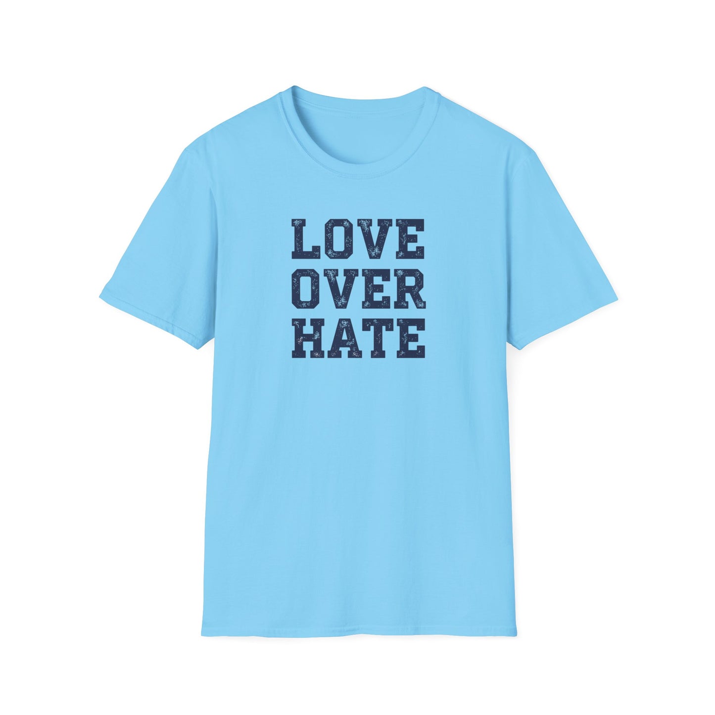 Love Over Hate T-Shirt – Inspirational Christian Shirt, Positive Message Tee, Motivational Faith Apparel