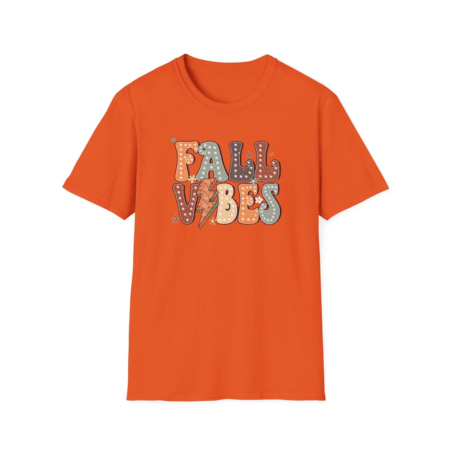Fall Vibes T-Shirt, Autumn Graphic Tee, Cozy Shirt, Relaxing Casual Top, Seasonal Clothing, Thanksgiving Tee, Friendsgiving gift