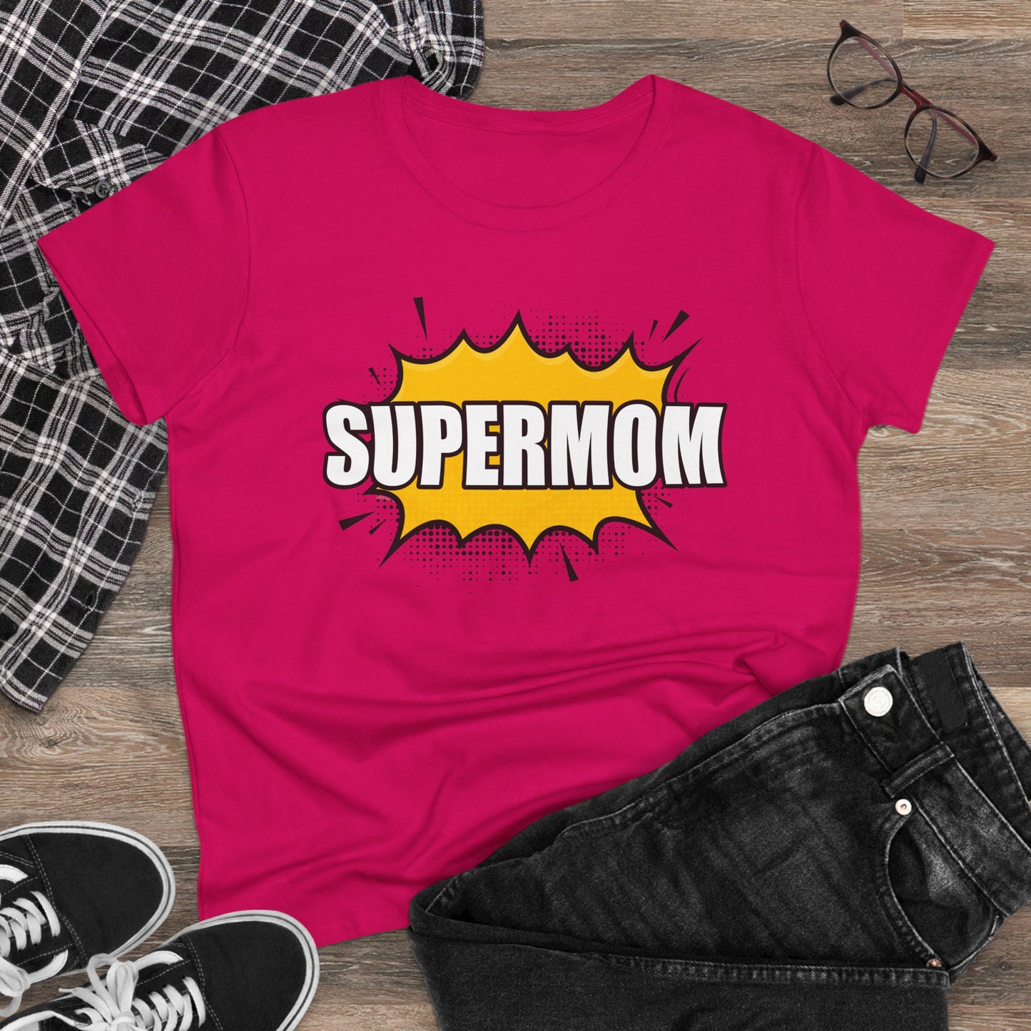 Supermom T-Shirt, Gift for Mom, Cute Summer Top, Mother's Day Gift, Family Gatherings, Casual Wear, Mom's Birthday, Supermom