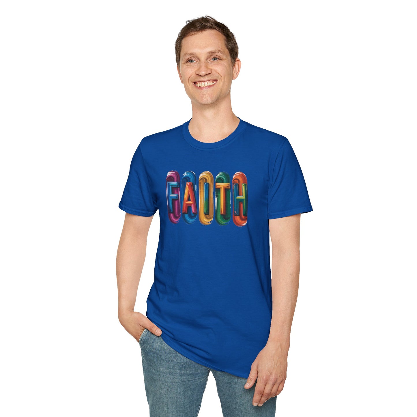 FAITH T-Shirt – Inspirational Christian Shirt for Men & Women, Colorful Faith Graphic Tee, Motivational Religious Apparel