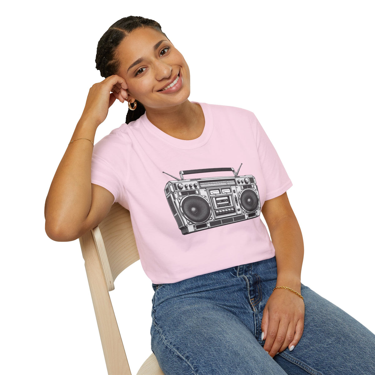 Boombox T-Shirt, Retro Music Shirt, Vintage Cassette Radio Tee, 80s 90s Nostalgia, Music Lover Gift