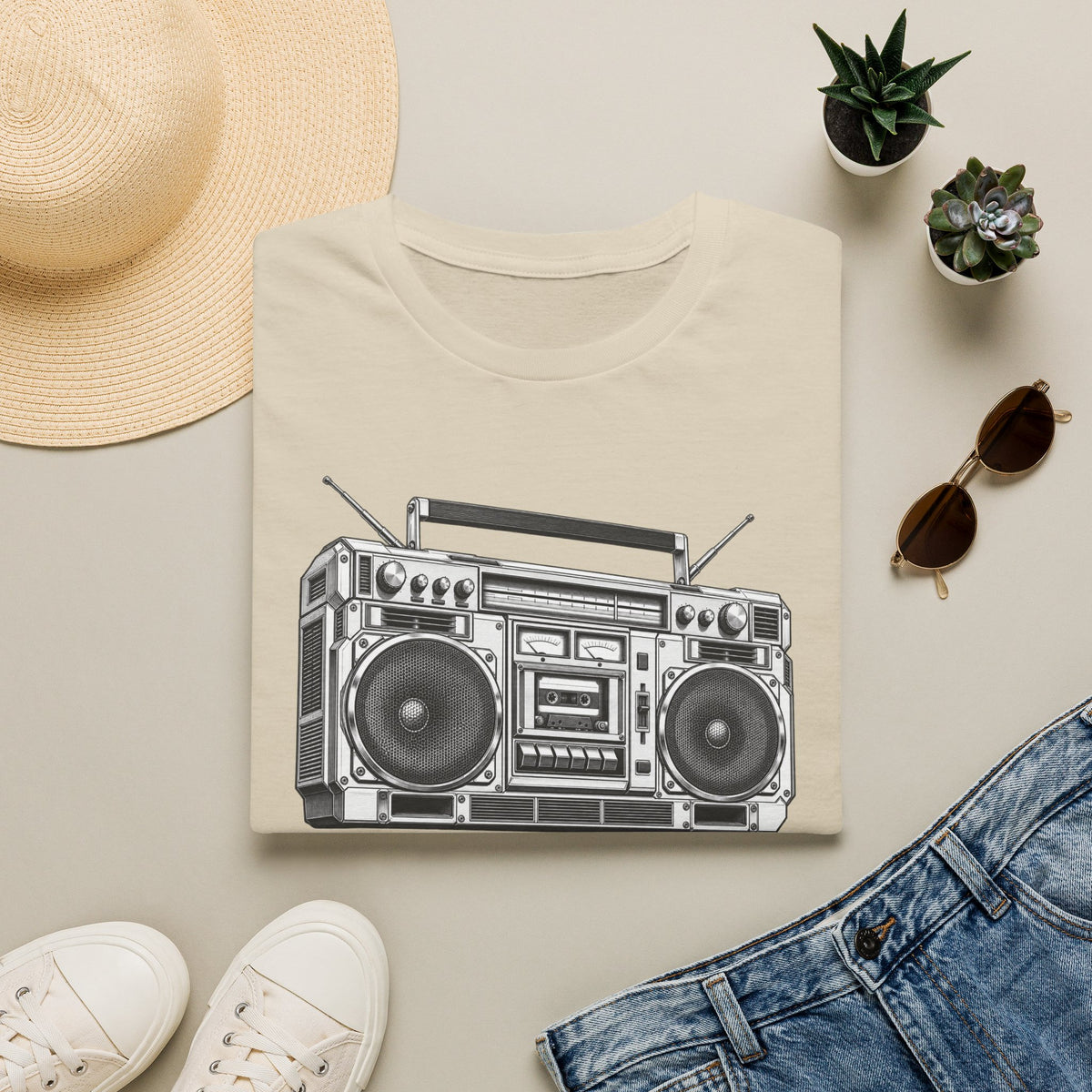 Boombox T-Shirt, Retro Music Shirt, Vintage Cassette Radio Tee, 80s 90s Nostalgia, Music Lover Gift