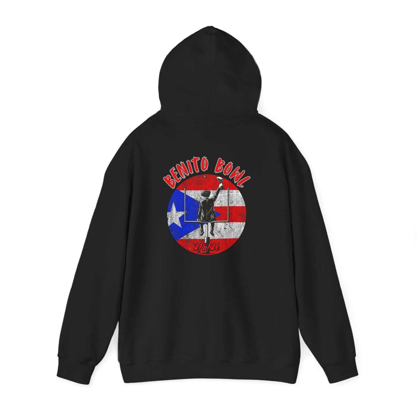 Benito Bowl 2/8/26 Hoodie – Puerto Rico Heritage, Boricua Pride Football Benito Fan Hoodie