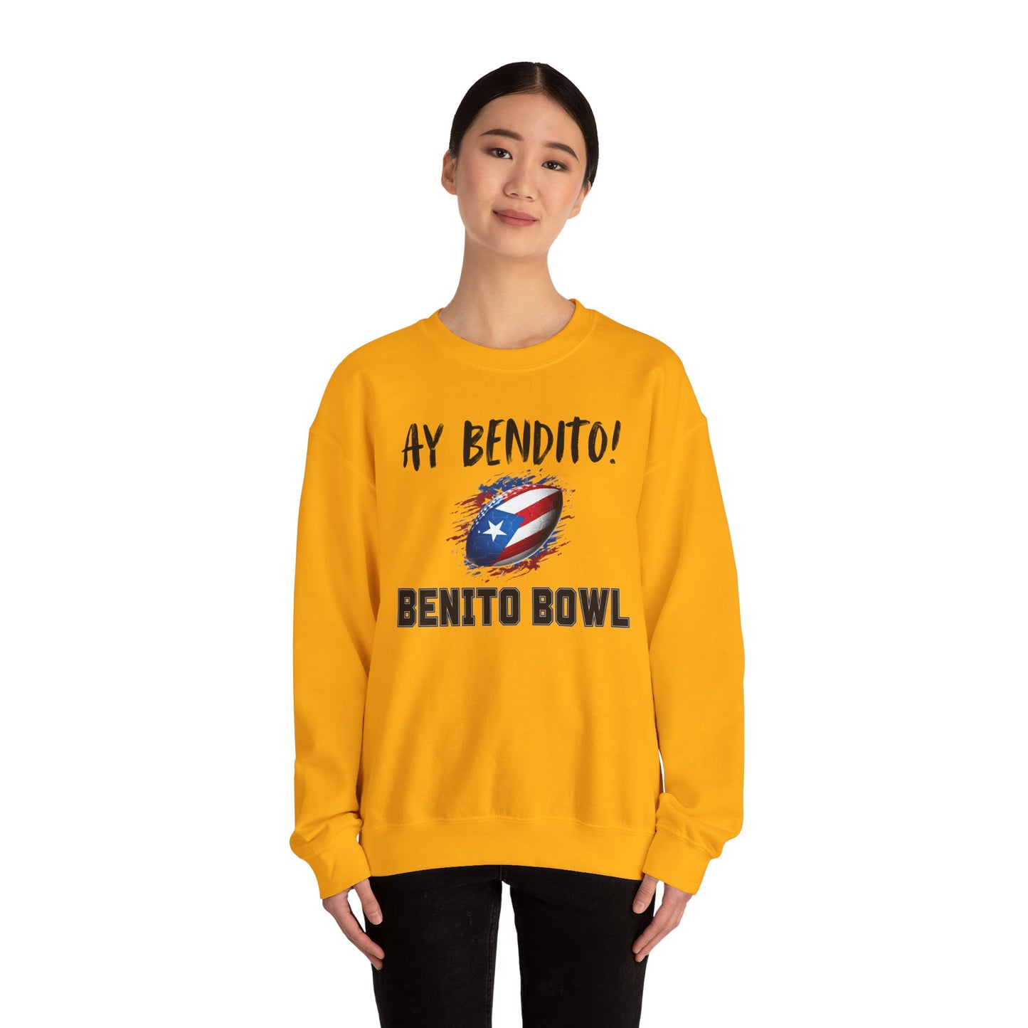 Ay Bendito! Benito Bowl Sweatshirt, Halftime Benito Shirt, Football Fan Gift, Benito Sweatshirt, Puerto Rico Heritage Boriqua Pride Gift