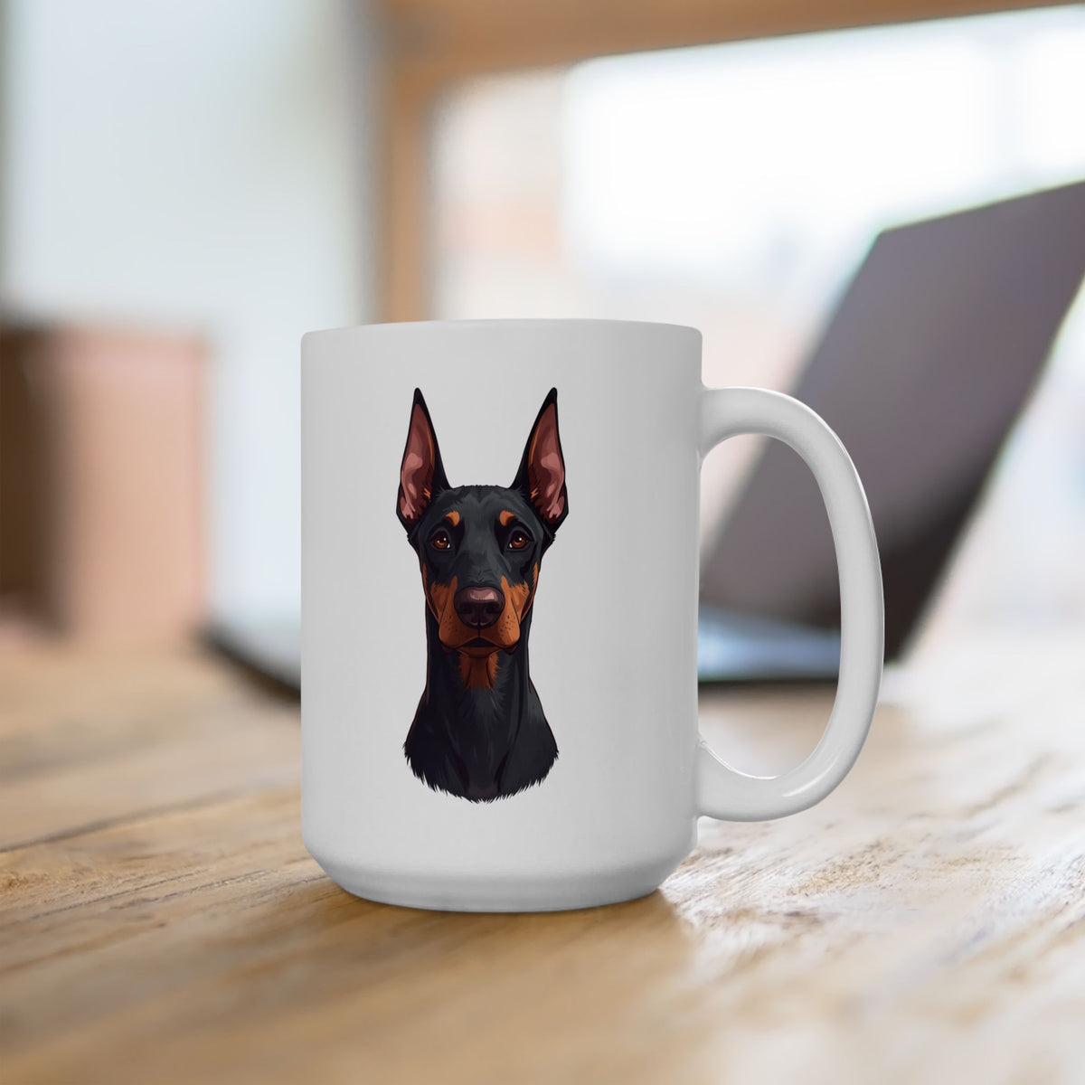 Doberman Mug, Doberman Pinscher Coffee Mug, Dog Lover Gift, Doberman Mom Dog Dad Mug, Pet Parent Cup 11oz or 15oz, Dog Lover Gift