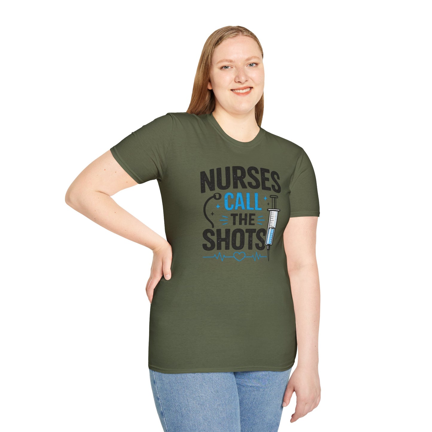 Nurses Call The Shots Shirt Funny Nurse Gift Medical Humor RN CNA Nursing Tee