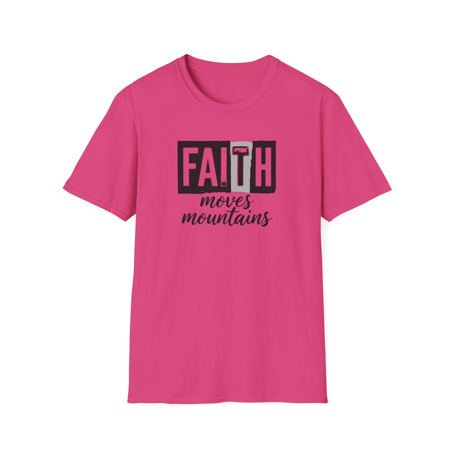 Faith Moves Mountains T-Shirt – Inspirational Christian Shirt, Bible Verse Faith Tee, Motivational Religious Apparel