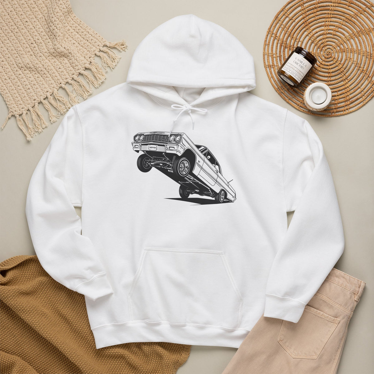 Classic Car Hoodie, Lowrider Car Hoodie, Vintage Auto Hoodie, Car Enthusiast Sweatshirt, Unisex Automotive Hoodie