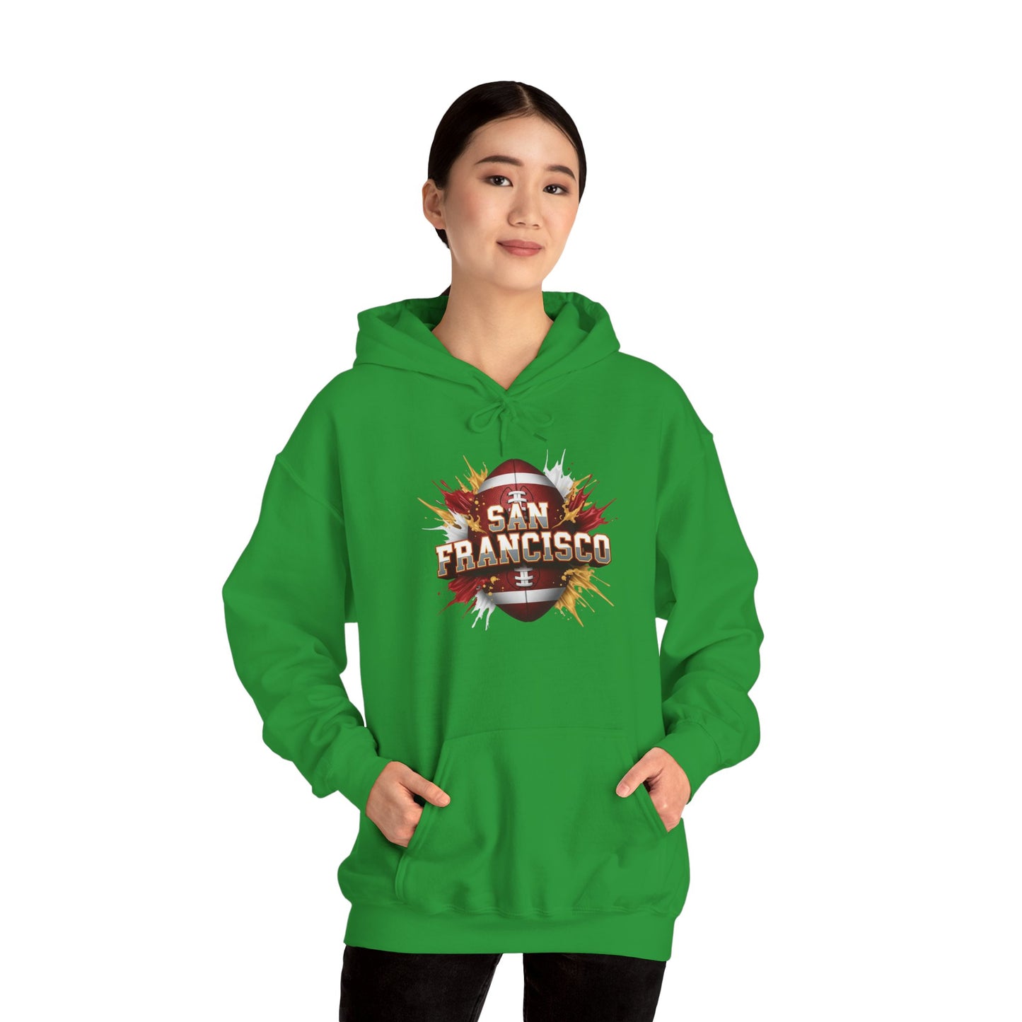 San Francisco Football Hoodie, San Francisco Team Hoodie, Football Gift for San Francisco Fans, Game Day Sports Fan Apparel, Football Fan