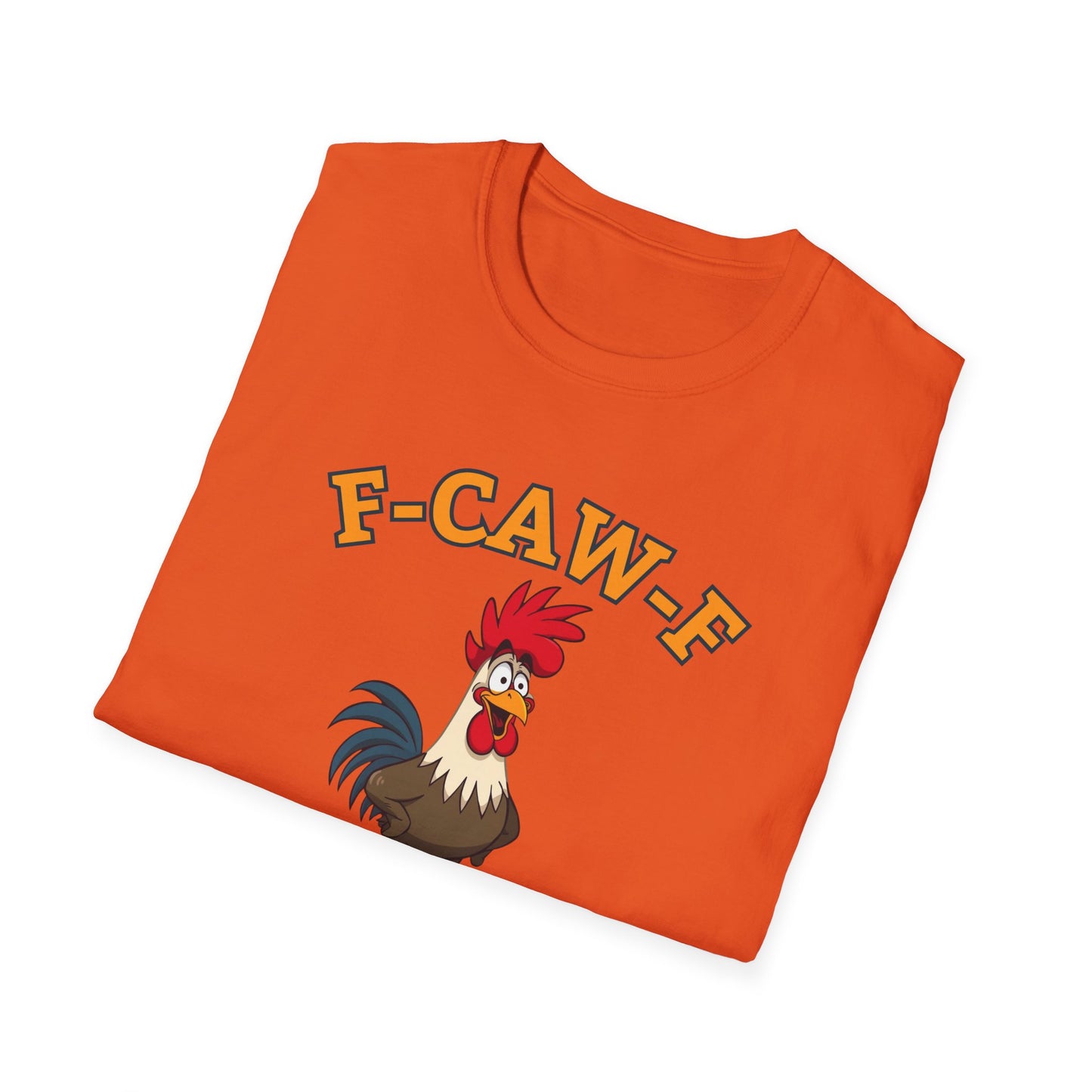 Funny F-CAW-F Rooster T-Shirt, Rooster Lover Shirt, Chicken Tee, Humorous Top, Fun Bird Apparel, Gift for him, Gift for her, Funny Shirt