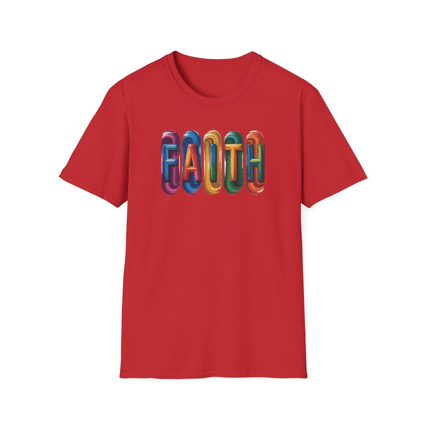 FAITH T-Shirt – Inspirational Christian Shirt for Men & Women, Colorful Faith Graphic Tee, Motivational Religious Apparel