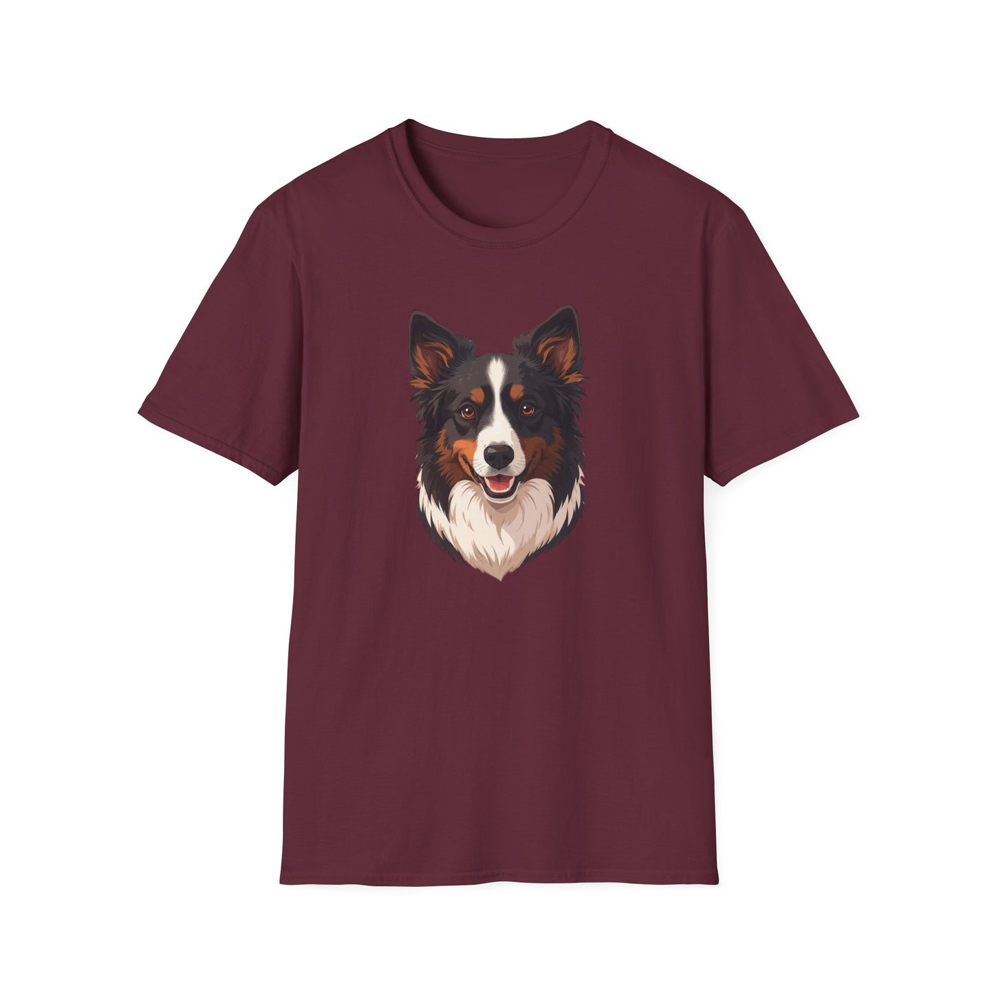 Border Collie Dog Portrait Shirt – Border Collie Dog Lover Gift, Cute Dog Mom Tee, Dog Dad Shirt, Pet Breed Apparel