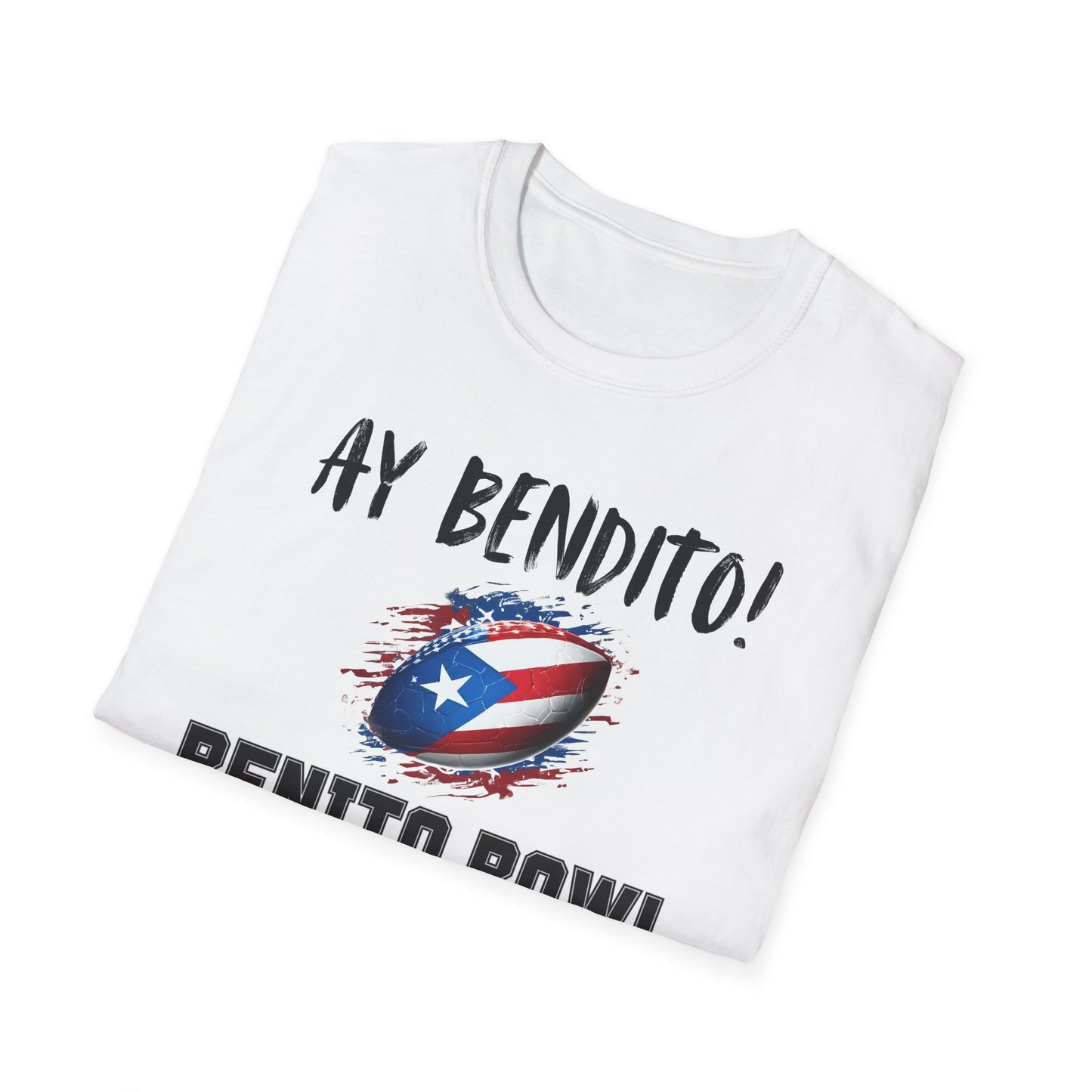 Ay Bendito! Benito Bowl T-Shirt, Halftime Benito Shirt, Football Fan Gift, Benito Tee, Puerto Rico Heritage Boriqua Pride Gift