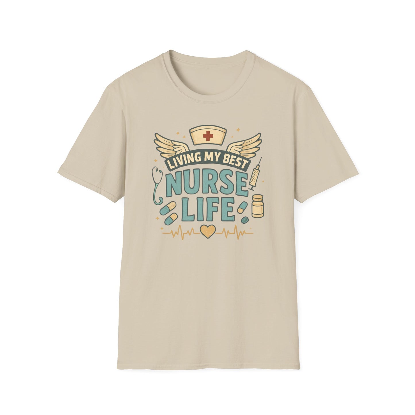 Living My Best Nurse Life Shirt – Cute Nurse Shirt for Women – RN Nurse Life Tee – Nurse Appreciation Gift, Medical Worker Shirt