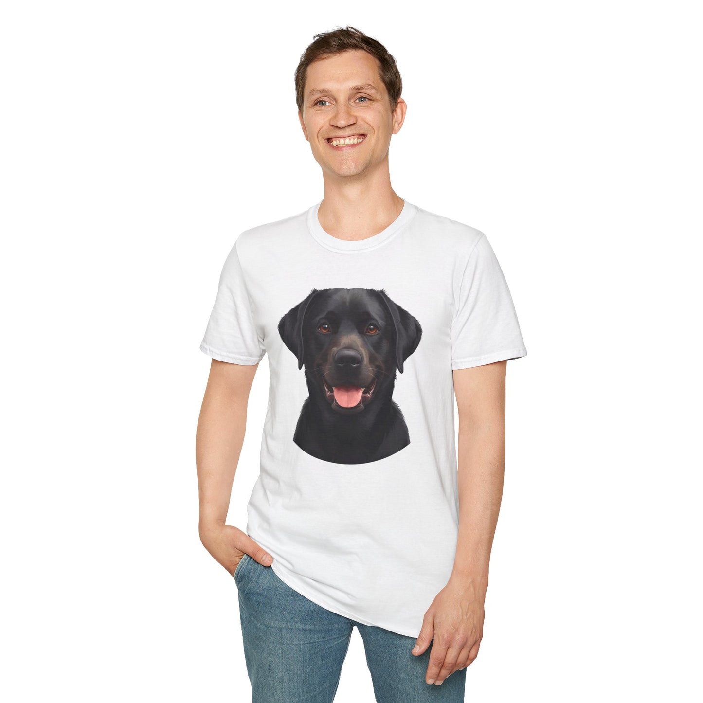 Labrador Retriever Dog Portrait Shirt – Black Lab Dog Lover Gift, Cute Dog Mom Tee, Dog Dad Shirt, Pet Breed Apparel
