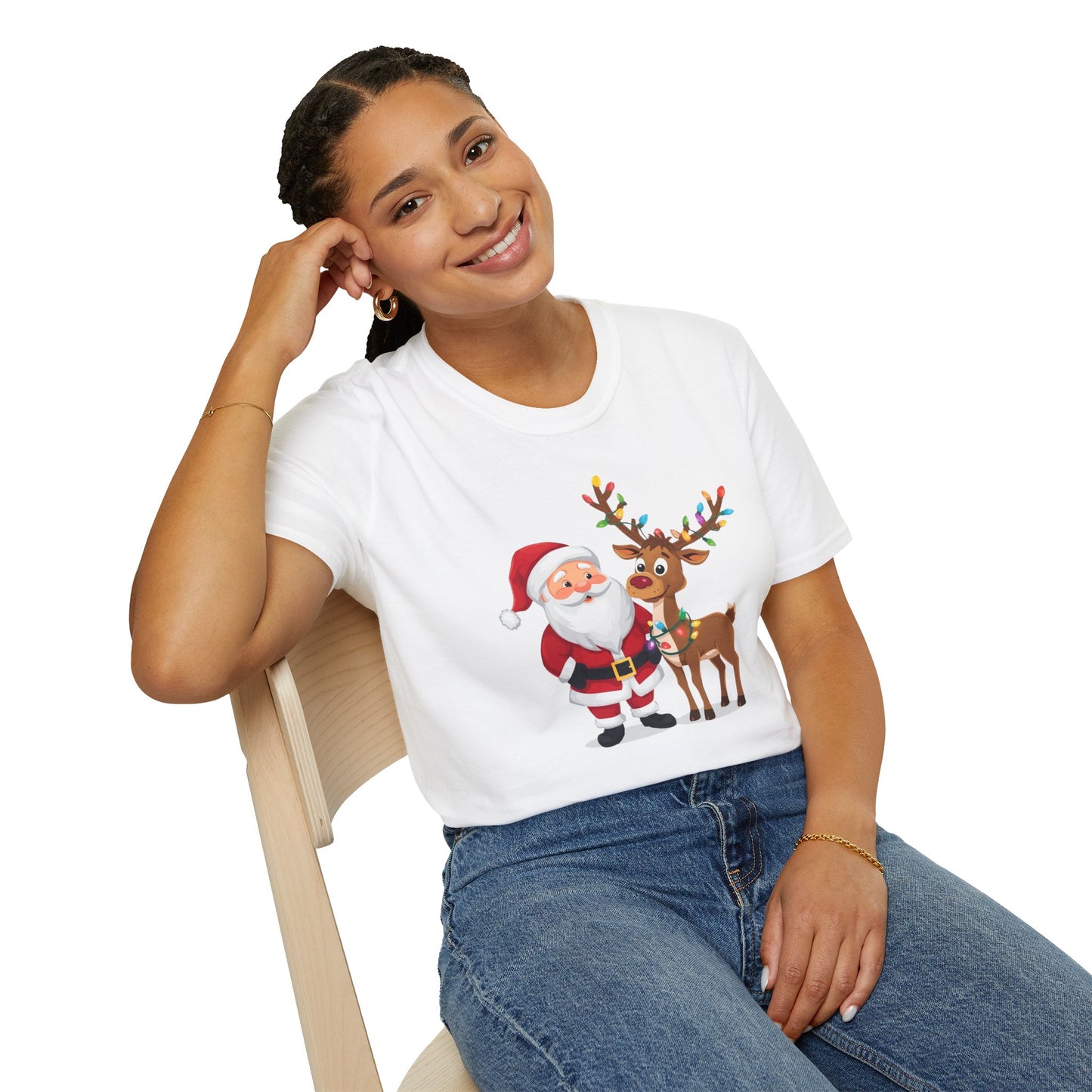 Santa and Rudolph Shirt, Family Christmas Shirts, Christmas T Shirt, Holiday Shirt, Cute Xmas Shirt for the family, Holiday Gift