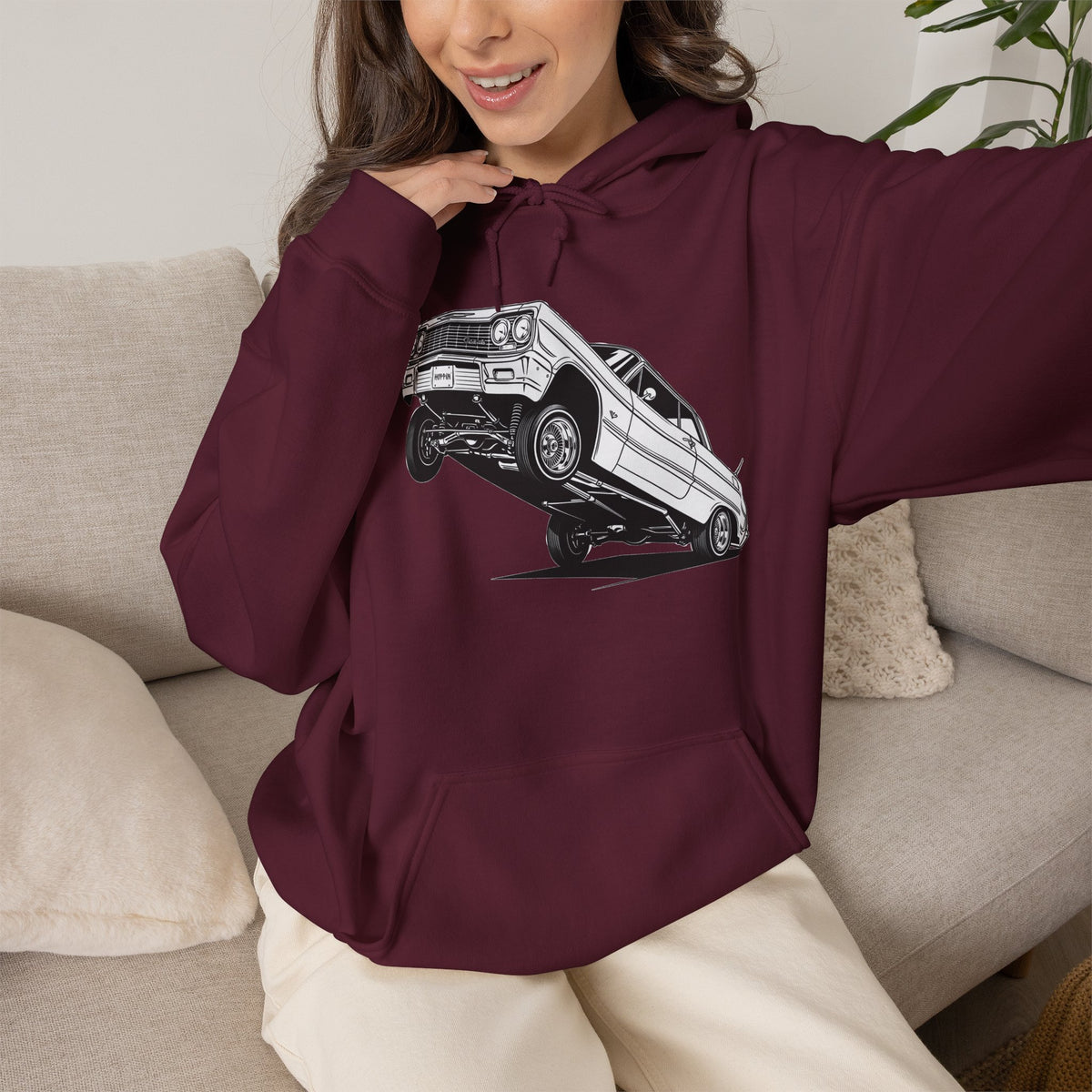 Classic Car Hoodie, Lowrider Car Hoodie, Vintage Auto Hoodie, Car Enthusiast Sweatshirt, Unisex Automotive Hoodie