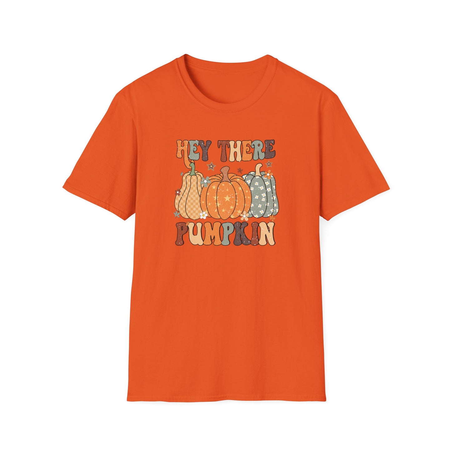 Hey There Pumpkin Fall T-Shirt - Cute Women's Autumn Tee, Thanksgiving Shirt, Pumpkin Thanksgiving Tee, Cozy Fall Tee for Her, Friendsgiving