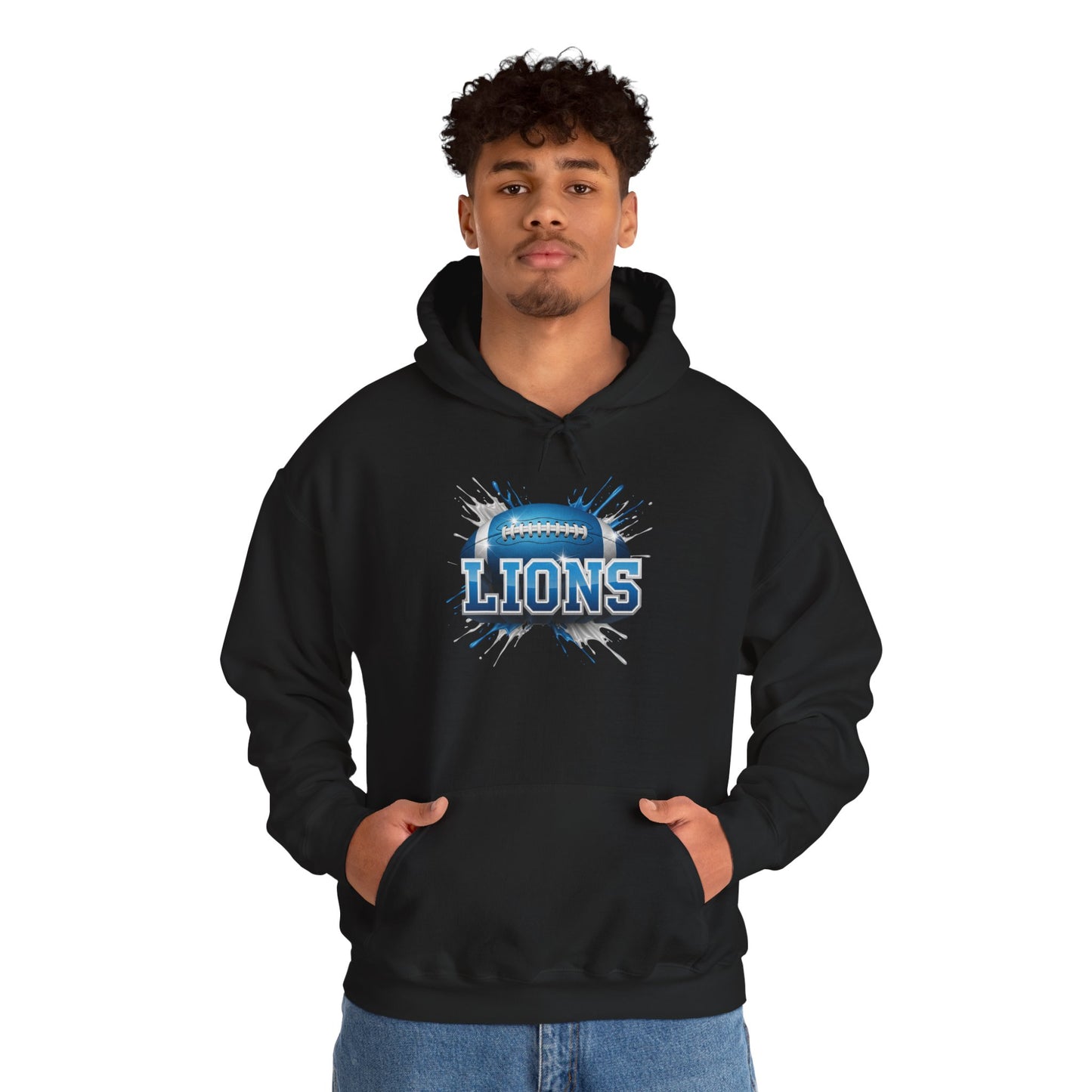 Detroit Football Hoodie, Detroit Team Hoodie, Football Gift for Detroit Fans, Game Day Sports Fan Apparel, Football Fan Gift