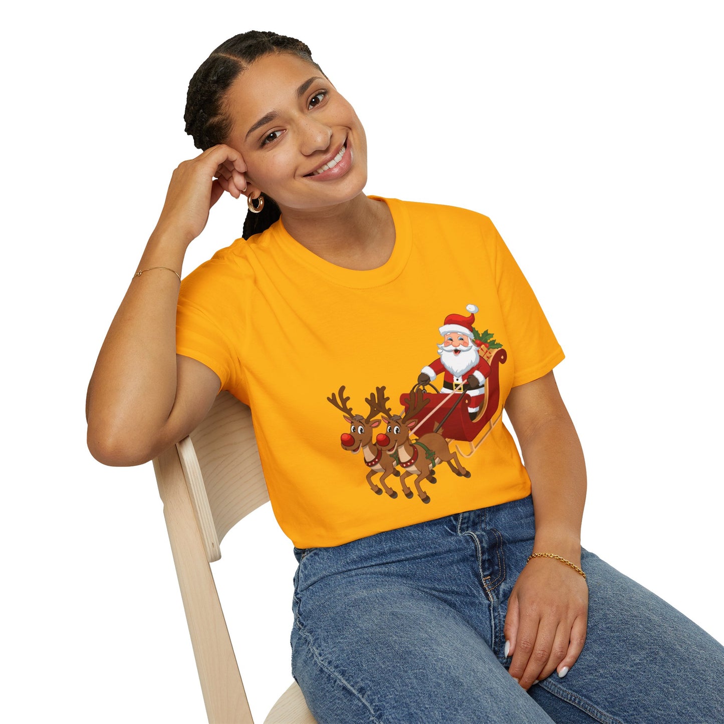 Santa flying Sleigh Shirt, Family Christmas Shirts, Christmas T Shirt, Holiday Shirt, Cute Xmas Shirt for the family, Holiday Gift