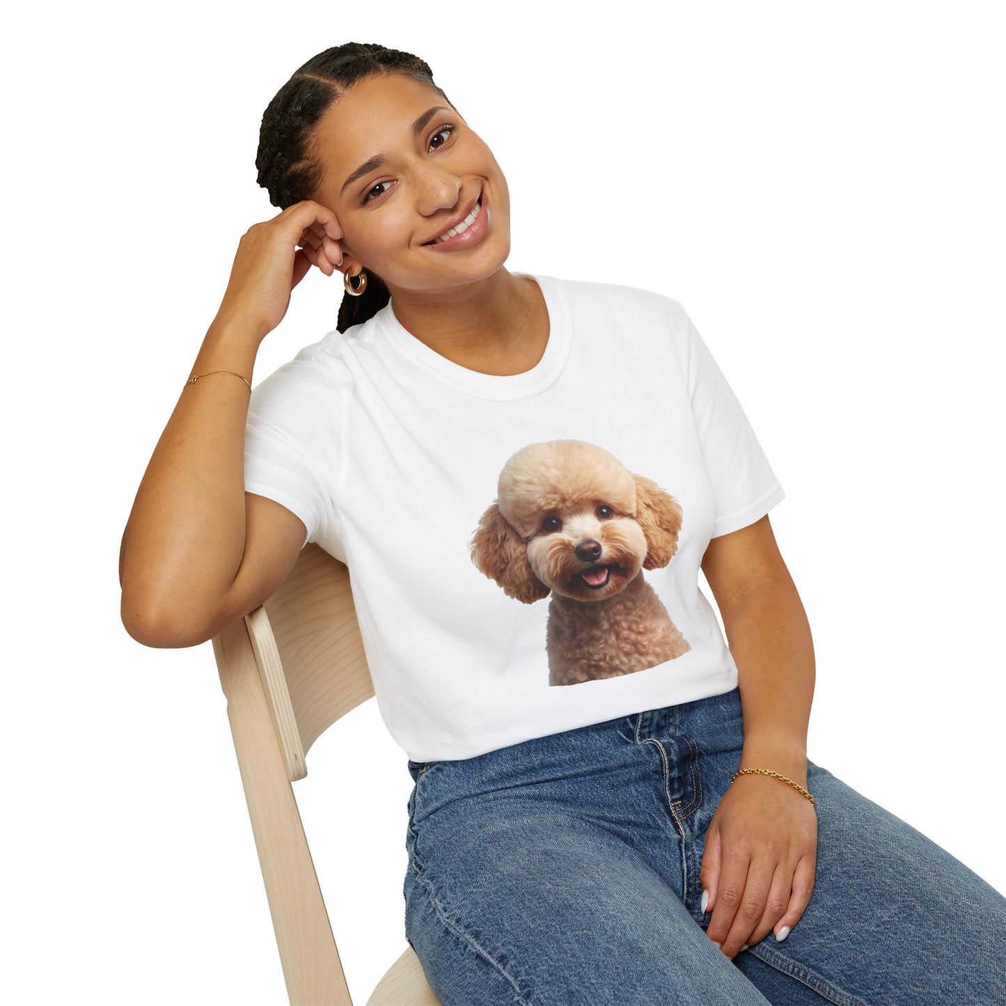 Poodle Dog Portrait Shirt – Poodle Dog Lover Gift, Cute Dog Mom Tee, Dog Dad Shirt, Pet Breed Apparel