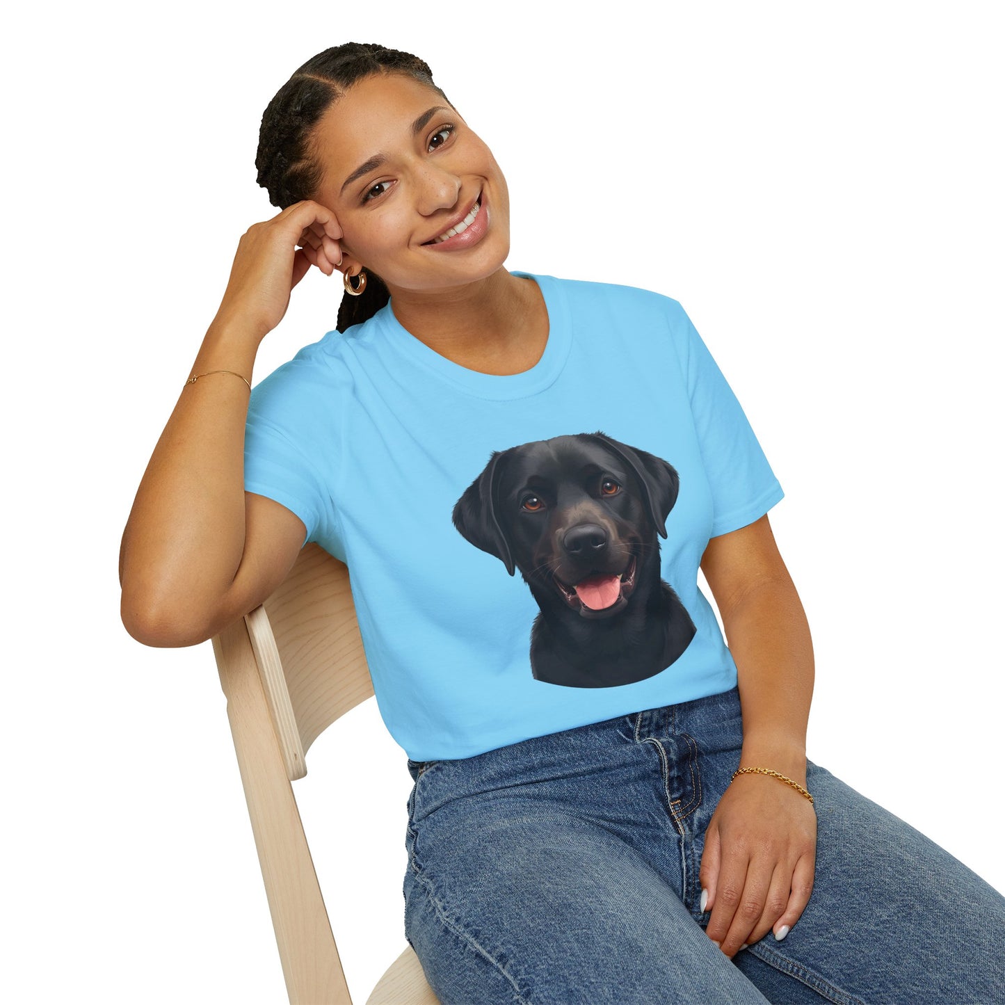 Labrador Retriever Dog Portrait Shirt – Black Lab Dog Lover Gift, Cute Dog Mom Tee, Dog Dad Shirt, Pet Breed Apparel