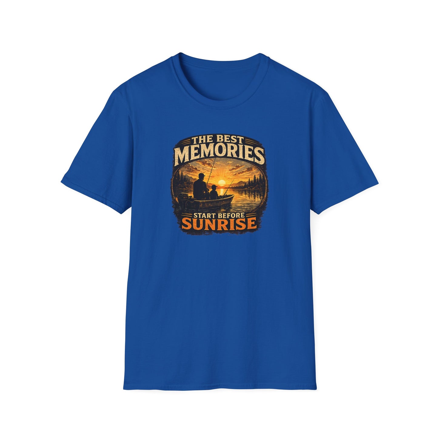 Fishing Shirt for Dad, Best Memories Start Before Sunrise Tee, Fisherman Gift Shirt, Fathers Day Fishing T-Shirt