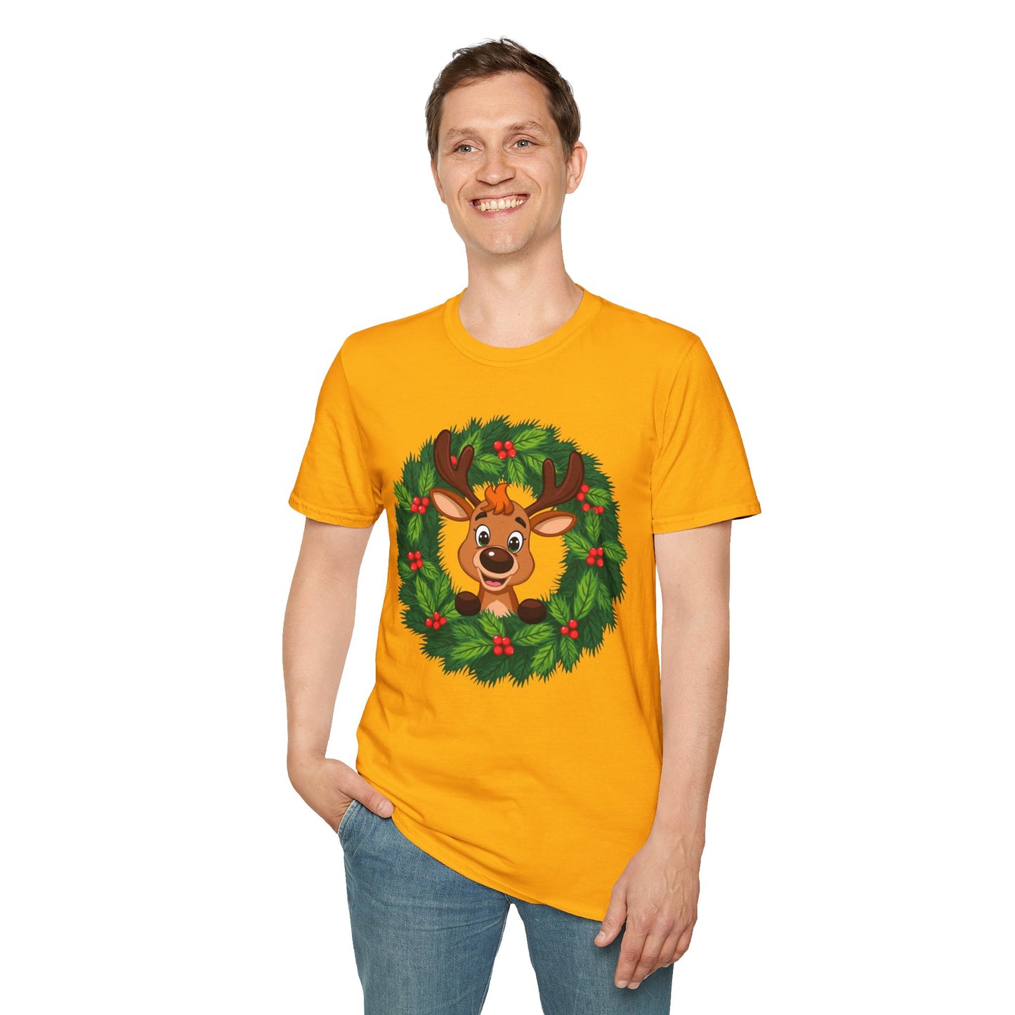 Reindeer in the Wreath Shirt, Family Christmas Shirts, Christmas T Shirt, Holiday Shirt, Cute Xmas Shirt for the family, Holiday Gift
