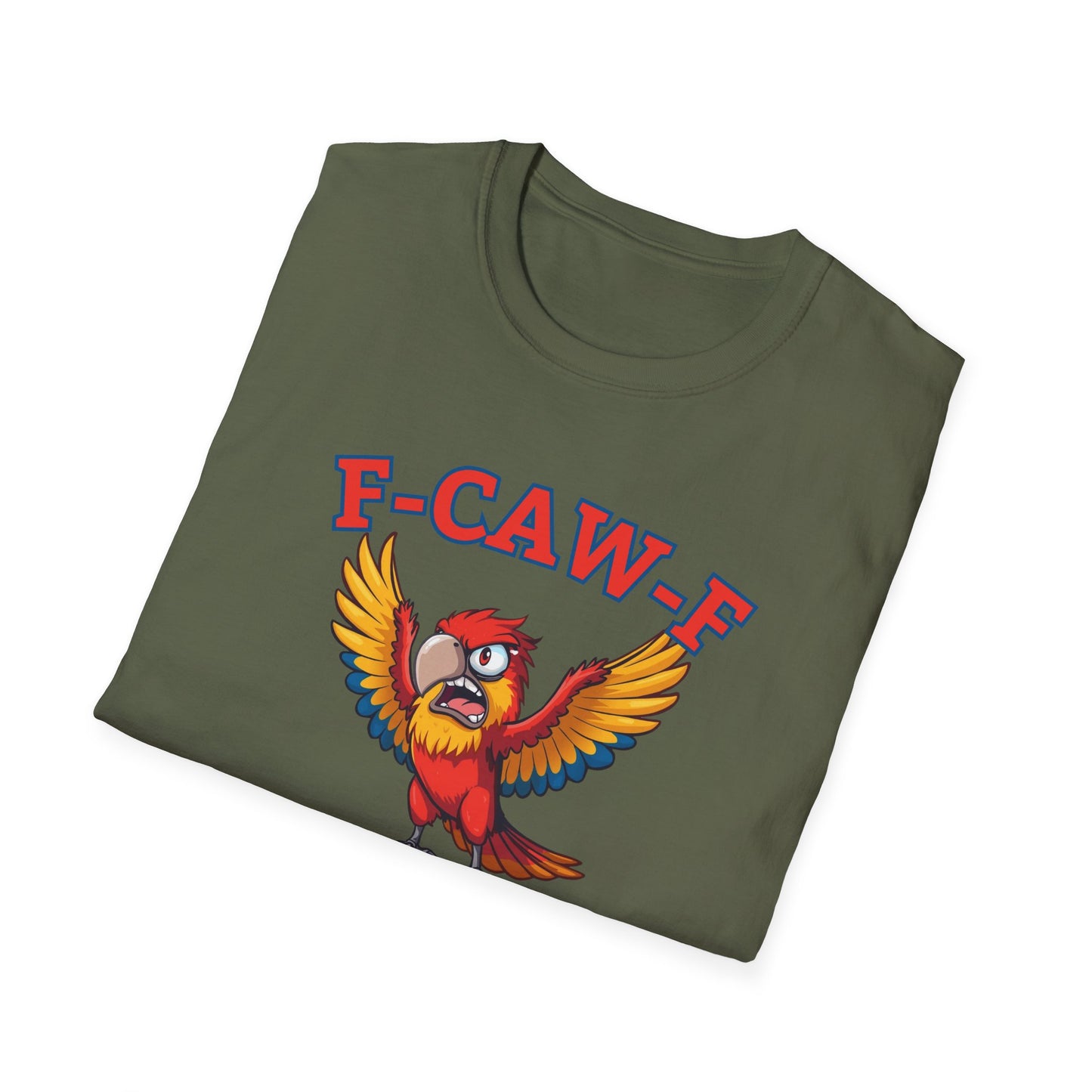 Funny F-CAW-F Macaw Parrot T-Shirt, Parrot Lover Shirt, Macaw Tee, Humorous Top, Macaw Parrot Apparel, Gift for him, Gift for her