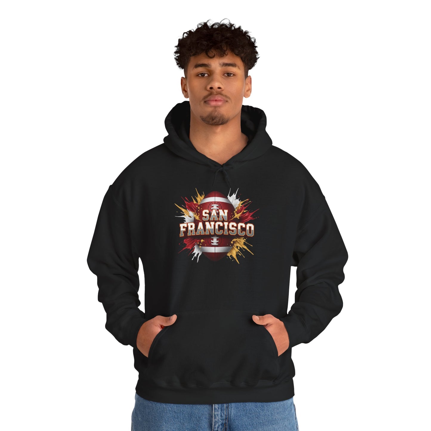 San Francisco Football Hoodie, San Francisco Team Hoodie, Football Gift for San Francisco Fans, Game Day Sports Fan Apparel, Football Fan