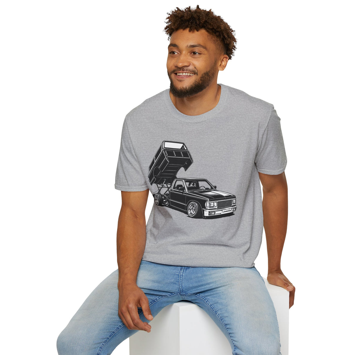 Lowrider Truck Shirt, Mini Truck T-Shirt, Custom Lowered Truck Tee, Car Enthusiast Gift, Mini Truck Bed Dancer, Garage Wear