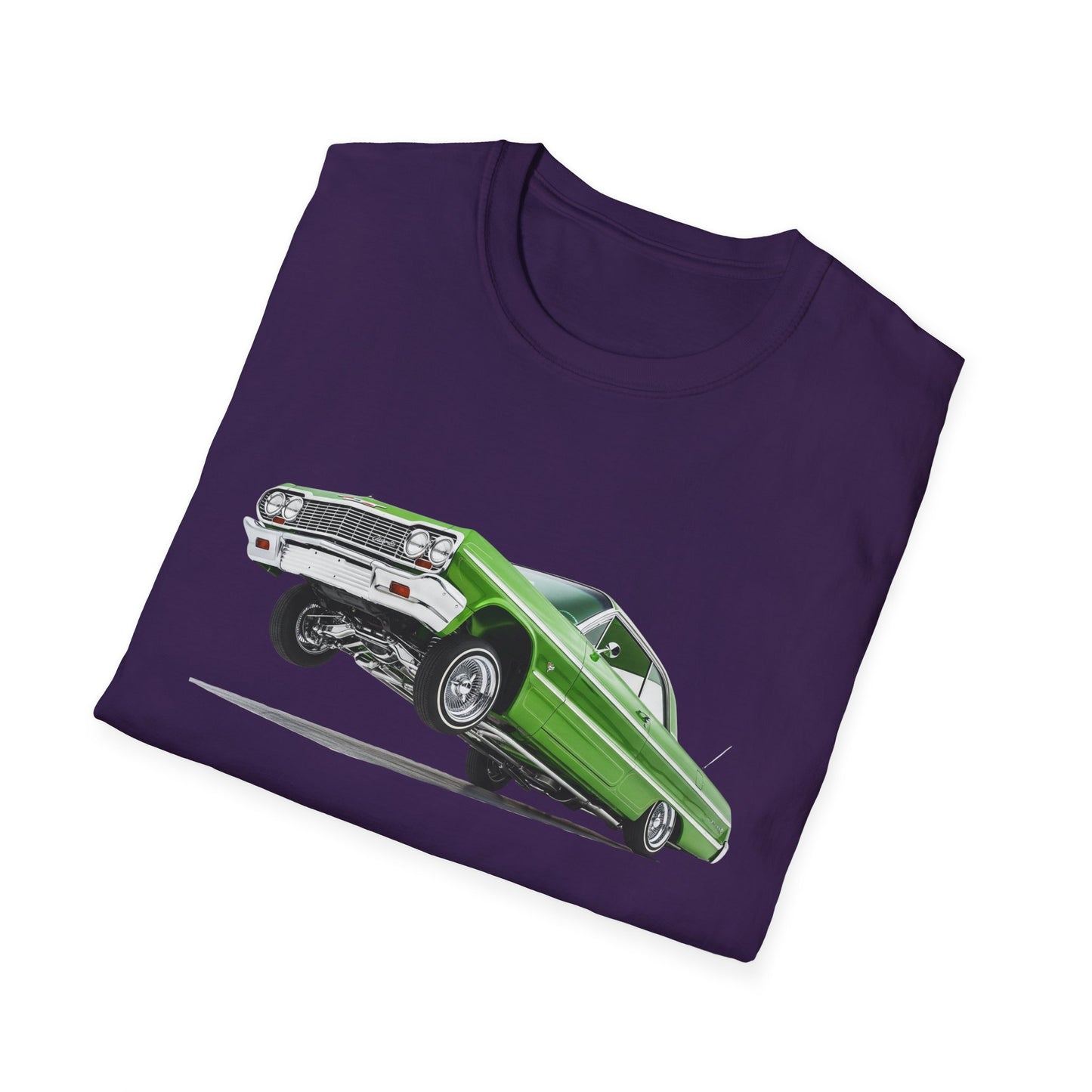 1964 Chevy Impala Hydraulics Lowrider Hoppin' Ink Drawing T-Shirt - Old School Hip Hop Cholo Art Tee Design - Chicano Car Club Graphic Tee