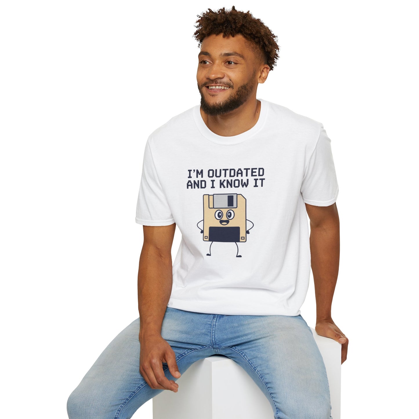Funny Floppy Disk Shirt, Im Outdated and I Know It Tee, Retro Tech Shirt, Computer Nerd Gift, Geek Unisex T Shirt