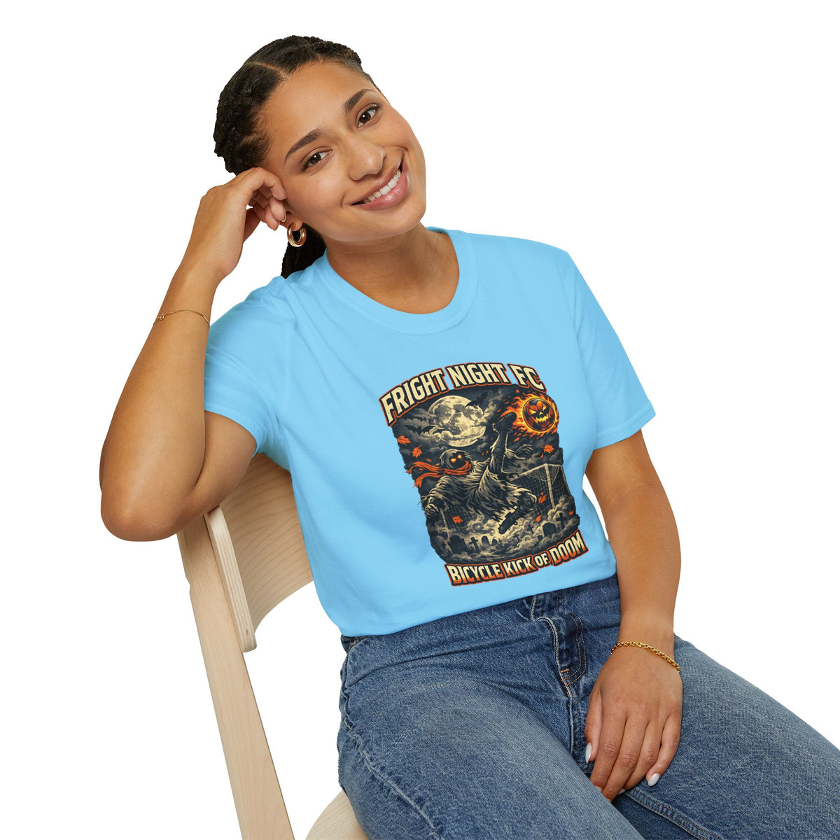 Halloween Soccer Shirt, Fright Night FC Tee, Mummy Soccer T-Shirt, Pumpkin Soccer Ball Shirt, Fall Sports Gift