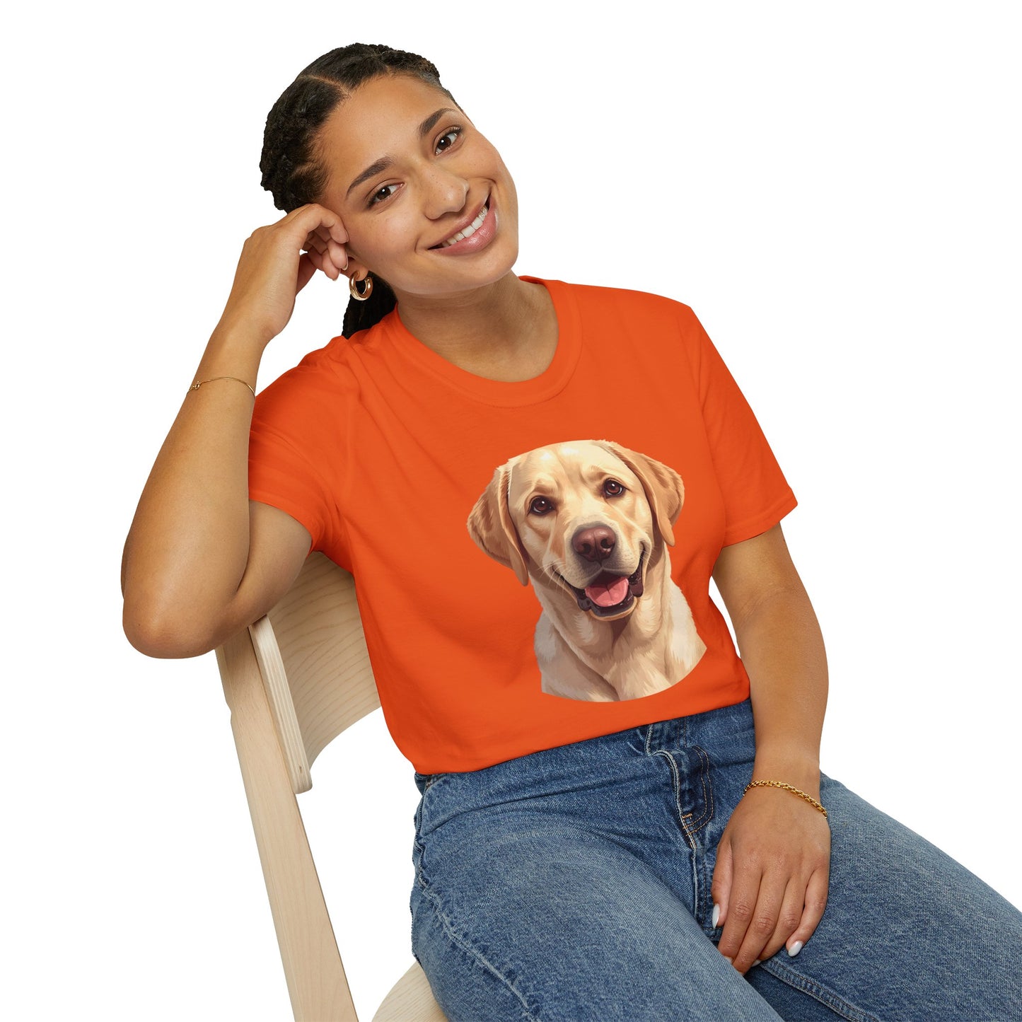 Labrador Retriever Dog Portrait Shirt – Lab Dog Lover Gift, Cute Dog Mom Tee, Dog Dad Shirt, Pet Breed Apparel