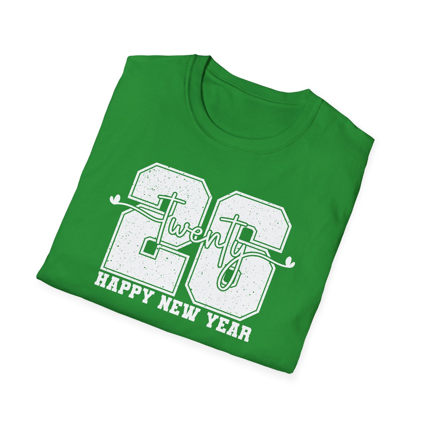 Happy New Year 2026 T-Shirt – Distressed Varsity 26 Twenty New Year Shirt, Retro College Style NYE Tee, New Year’s Eve Party Graphic Top